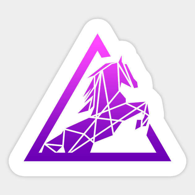 Triangle Horse Symbol Sticker by Drop23